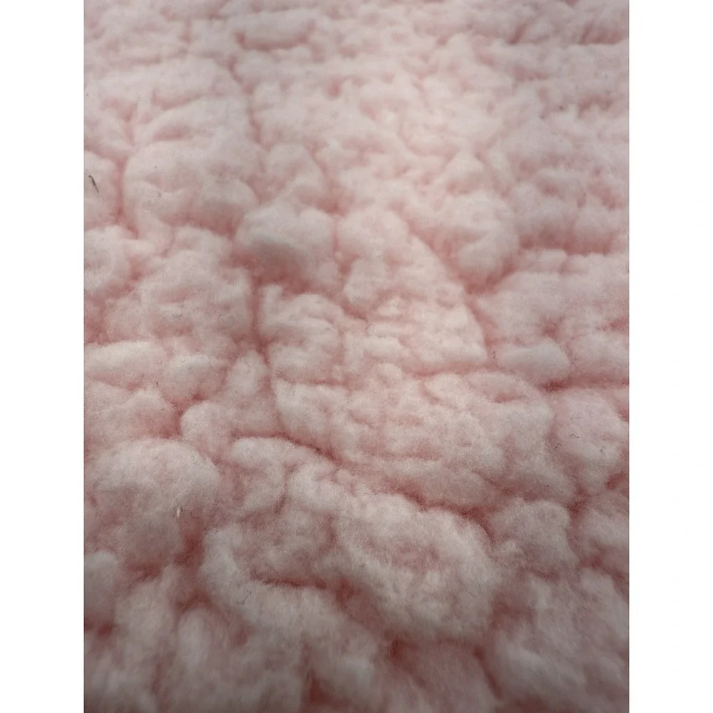 Baby Phat Girlz Pink‎ Sherpa Fleece Blanket Satin Logo Patch One Size EUC